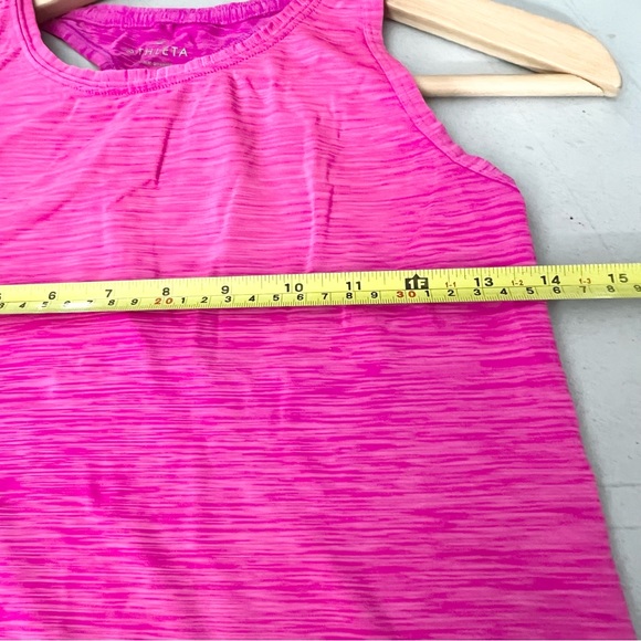 Athleta High Neck Shadow Stripe Chi Tank In Purple/Pink Size XXS 422982 - Picture 8 of 8